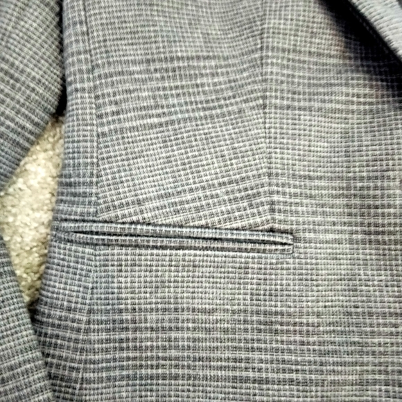 NWT Sz 0 Ann Taylor Gray Check Plaid Blazer - Picture 8 of 15